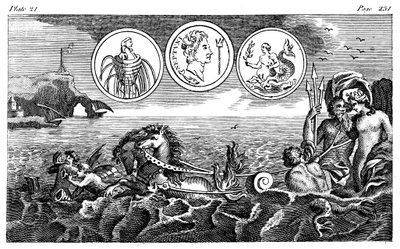 Romersk gud Neptun, 1700-tallet av Unbekannt
