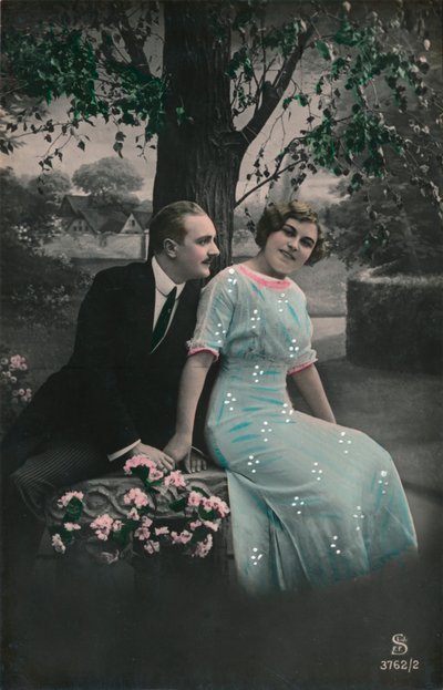 Romantisk postkort, c1910 av Unbekannt