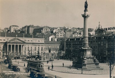 Rossio-plassen, Lisboa, Portugal, 1936 av Unbekannt