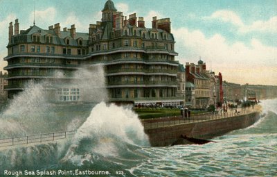 Røft hav, Splash Point, Eastbourne, Sussex, c1912 av Unbekannt