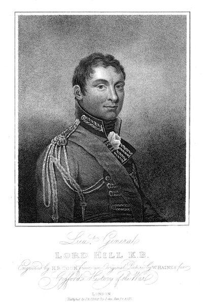 Rowland Hill, 1st Viscount Hill, engelsk soldat, 1815 av Unbekannt