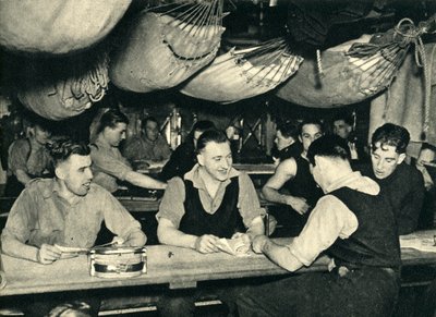 Royal Marines på messedekket deres om bord på et skip, andre verdenskrig, c1939-c1943 1944. av Unbekannt