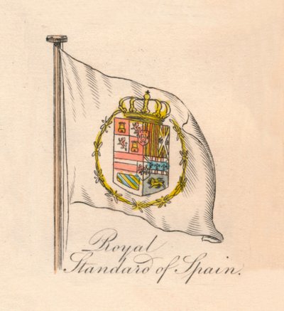 Royal Standard of Spain, 1838 av Unbekannt