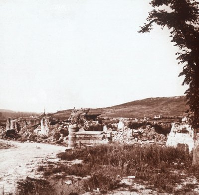 Ruiner, Chauny, Nord-Frankrike, c1914-c1918 av Unbekannt