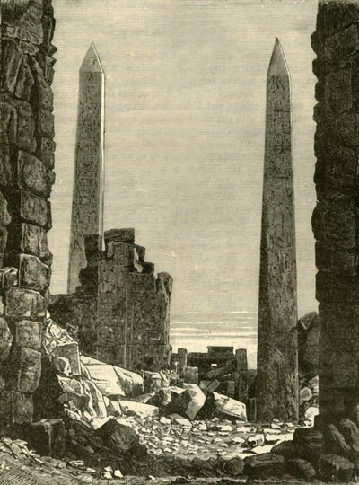 Ruiner ved Karnak, 1890. av Unbekannt