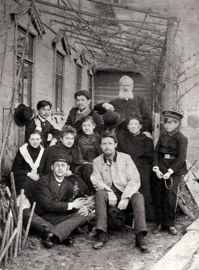 Russisk forfatter Anton Tsjekhov med familie og venner, 1890 av Unbekannt