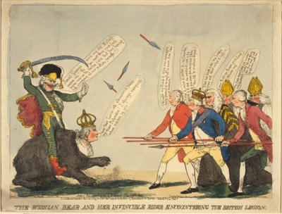 Russisk bjørn og hennes uovervinnelige rytter, 1791 av Unbekannt