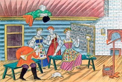 Russisk interiørscene, 1856 av Unbekannt