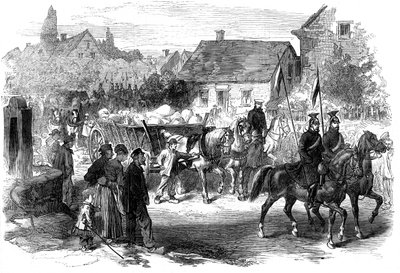 Russiske lansere som henter proviant, 1870 av Unbekannt