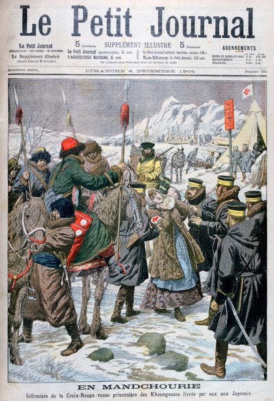 Russisk sykepleier tatt til fange av Manchuene som ble overlevert til japanerne, Manchuria, 1904 av Unbekannt