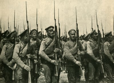 Russiske soldater, første verdenskrig, 1914, c1920. av Unbekannt
