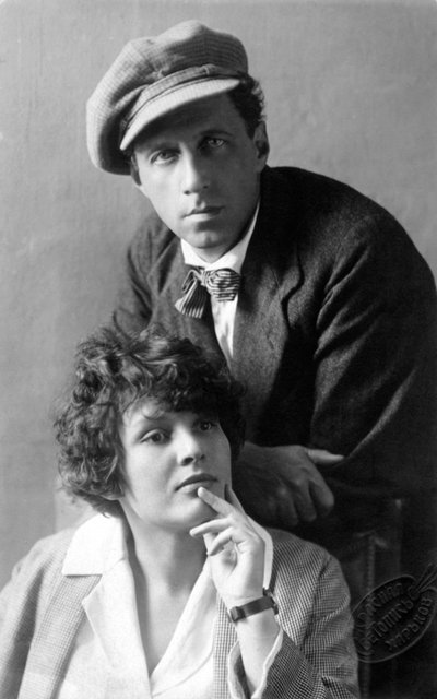 Den russiske teaterregissøren Vsevolod Meyerhold og hans kone, skuespillerinnen Zinaida Raikh, tidlig på 1920-tallet av Unbekannt