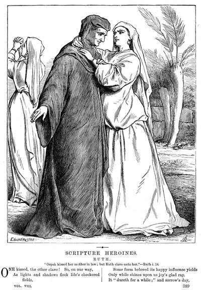 Ruth omfavner sin svigermor, 1873 av Unbekannt