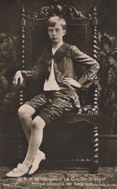 H.R.H. Monsignor Le Duc De Brabant Prins Leopold av Belgia, c1910. av Unbekannt