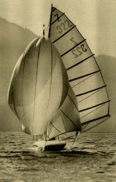 Seiling på Attersee, Øvre Østerrike, c1935. av Unbekannt
