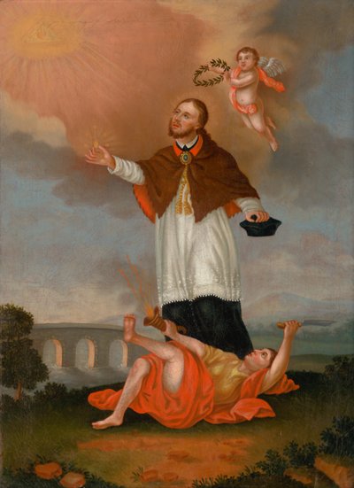 Saint John of Nepomuk Glorified av engler av Unbekannt