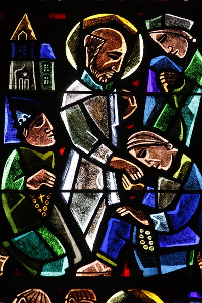 Saint-Corentin (Saint Corentin) katedral, Quimper Farget glass: Saint Paul, Quimper, Frankrike av Unbekannt