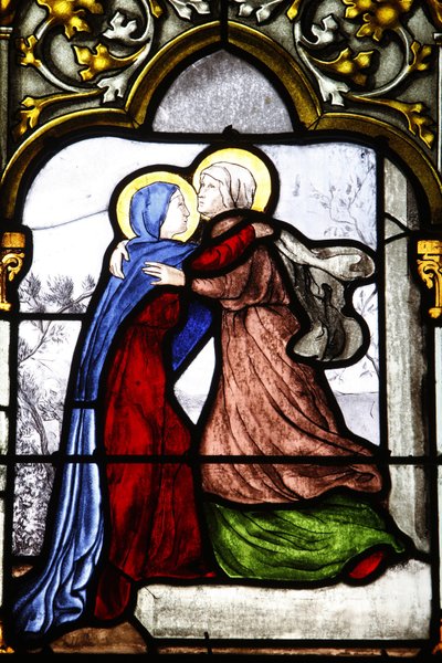 Saint-Corentin (Saint Corentin)-katedralen, Quimper Glassmaleri: Visitation, Quimper, Frankrike av Unbekannt