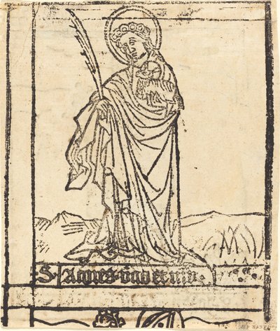 Saint Agnes [verso], sannsynligvis 14601480. av Unbekannt