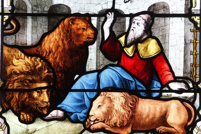 Saint Aignan ChurchDaniel i løvens hule, Chartres, Frankrike av Unbekannt