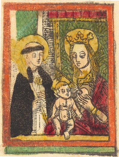 Saint Bernard med Madonnaen og barnet, 14801500. av Unbekannt