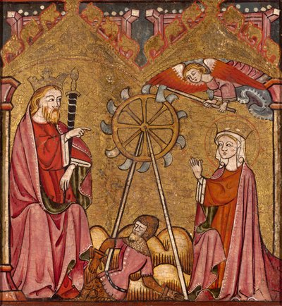 Saint Catherine levert fra hjulet, 13751400. av Unbekannt