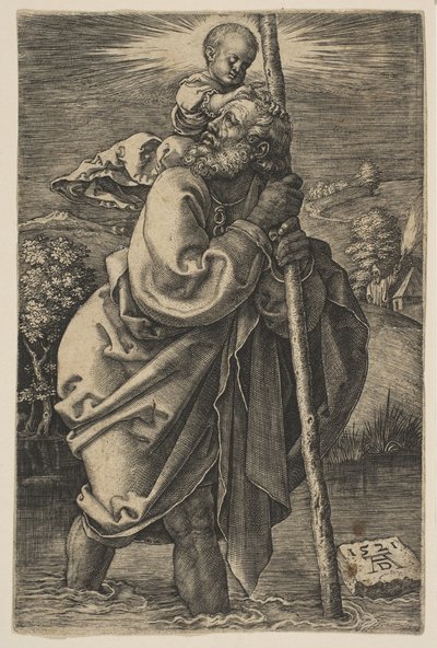 Saint Christopher Facing Venstre copy.n.d. av Unbekannt