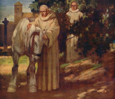Saint Columba og den hvite hesten, 1912 av Unbekannt