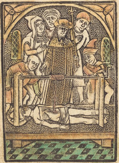 Den hellige Erasmus, ca. 14701480. av Unbekannt
