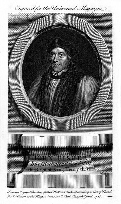 Saint John Fisher , engelsk katolsk biskop, kardinal og martyr, 1748 av Unbekannt