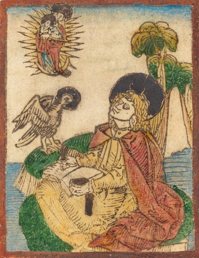 Saint John på øya Patmos, 14801490. av Unbekannt