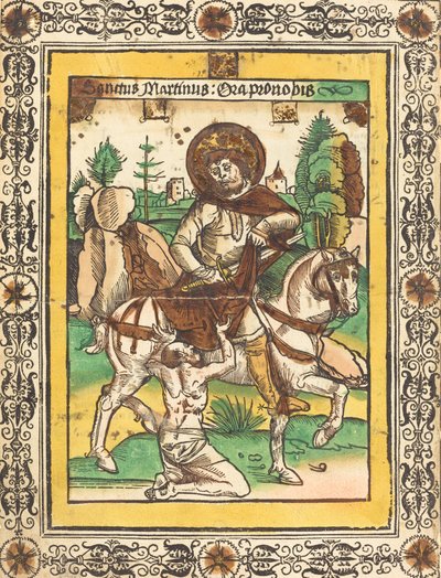 Saint Martin og tiggeren, ca. 1490. av Unbekannt