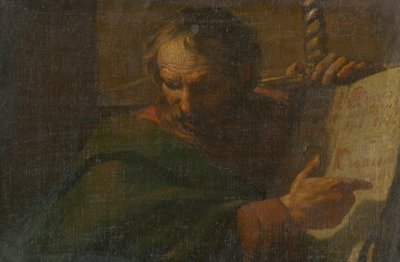 Saint Paul leser fra en bok av Unbekannt