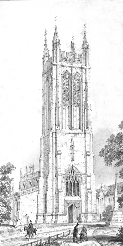 Saint Peters Church, Evercreech, Somerset, ca 1850-tallet av Unbekannt