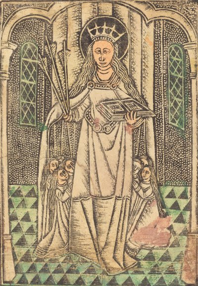Saint Ursula som beskytter, i eller etter 1480. av Unbekannt