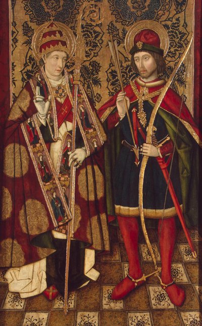 De hellige Fabian og Sebastian, 1475-1499 av Unbekannt