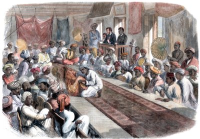 Salg i Calcutta av verdifulle statlige gaver og Lucknow-juveler, 1860 av Unbekannt