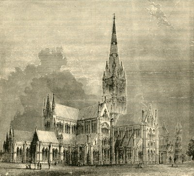 Salisbury katedral, 1890. av Unbekannt