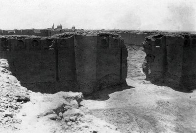 Samarra by fra Malwiya-tårnet, Mesopotamia, 1918 av Unbekannt