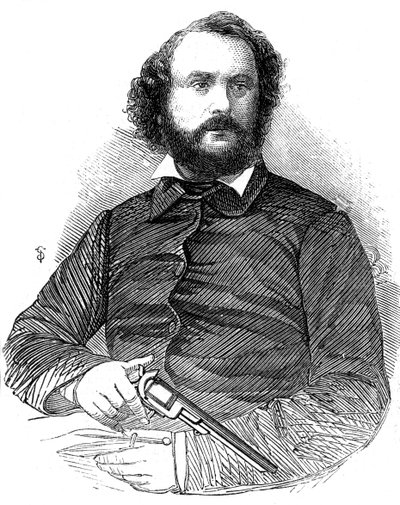 Samuel Colt 1814-1862, oppfinner av Colt-revolveren, 1856 av Unbekannt
