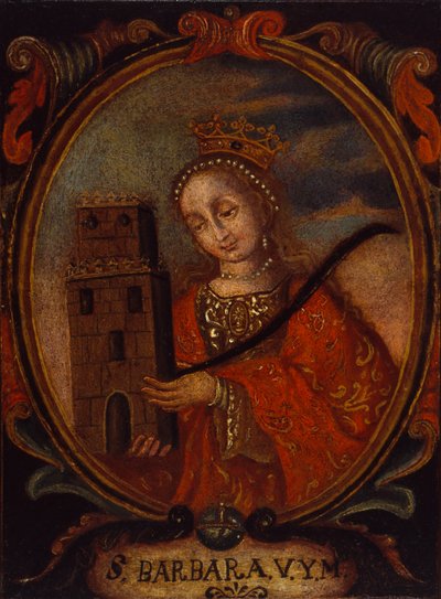 Santa Barbara, ca. 1680-1690. av Unbekannt