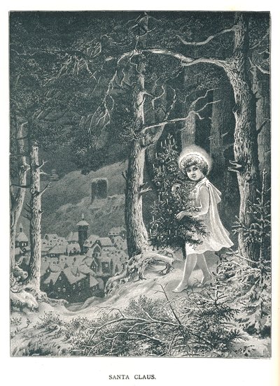 Julenissen.Illustrasjon fra The Strand Magazine januar-juni 1891 av Unbekannt