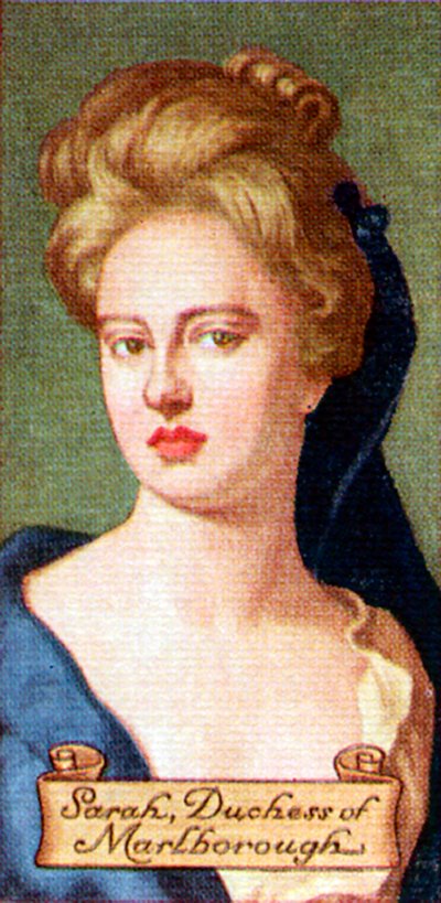 Sarah, hertuginne av Marlborough, hentet fra en serie sigarettkort, 1935 av Unbekannt