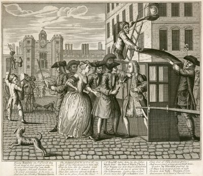 Satirisk trykk som viser St James Palace, London, 1740 av Unbekannt
