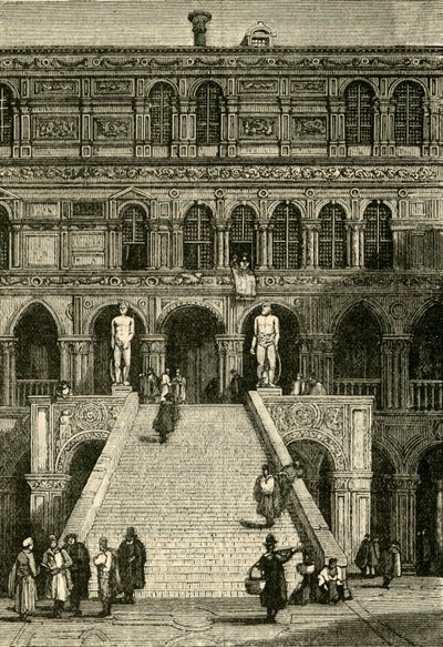 Scala dei Giganti ved Dogepalasset, Venezia, 1890. av Unbekannt
