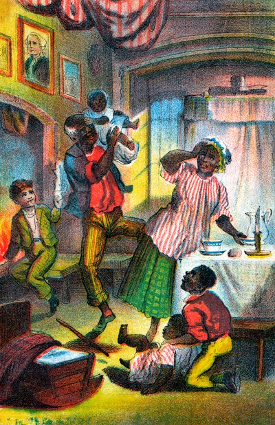 Scene fra Harriet Beecher Stowes Uncle Toms Cabin, c1870 av Unbekannt