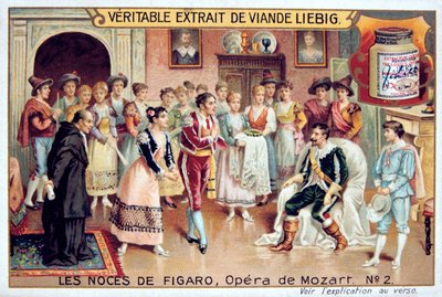 Scene fra Mozarts opera The Marriage of Figaro, 1786 1905. av Unbekannt