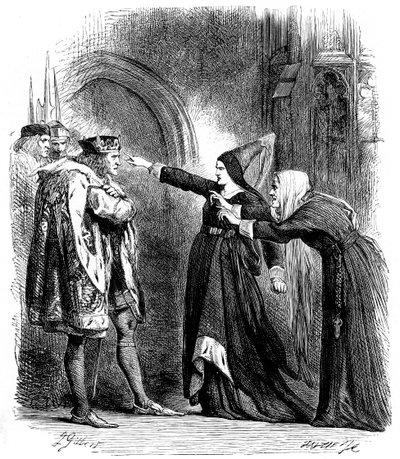Scene fra Shakespeares Richard III, 1591 c1858 av Unbekannt