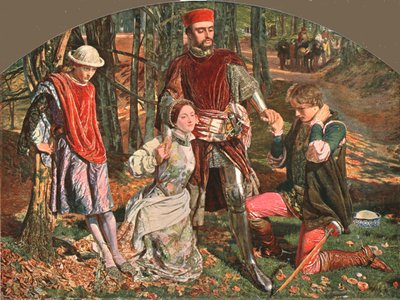 Scene fra The Two Gentlemen of Verona, 1851, c1902. av Unbekannt