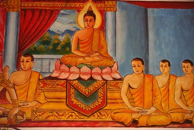 Scene fra livet til Buddha Vientiane Laos av Unbekannt
